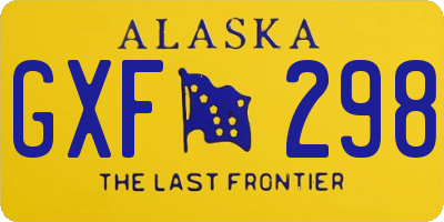 AK license plate GXF298