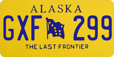 AK license plate GXF299