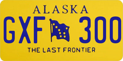 AK license plate GXF300