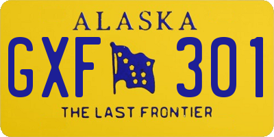 AK license plate GXF301