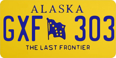 AK license plate GXF303