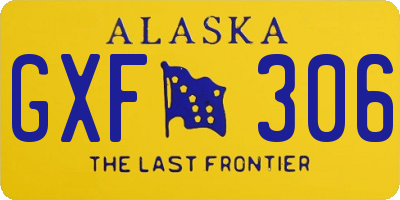 AK license plate GXF306