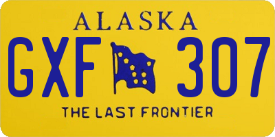 AK license plate GXF307