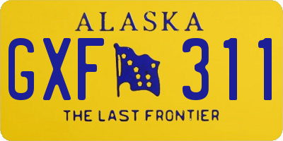 AK license plate GXF311