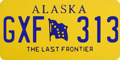 AK license plate GXF313