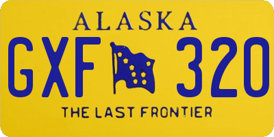 AK license plate GXF320