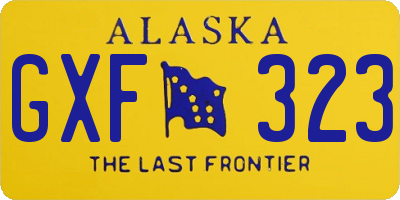 AK license plate GXF323