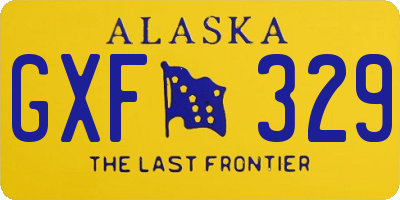 AK license plate GXF329