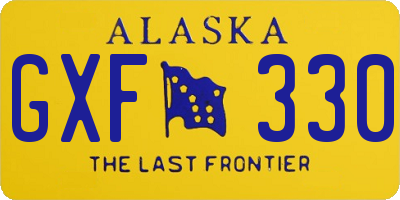 AK license plate GXF330