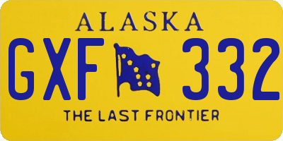 AK license plate GXF332