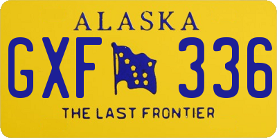 AK license plate GXF336