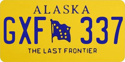 AK license plate GXF337