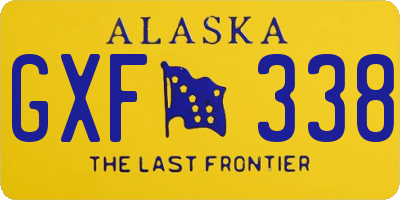 AK license plate GXF338