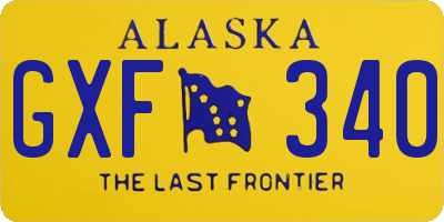 AK license plate GXF340