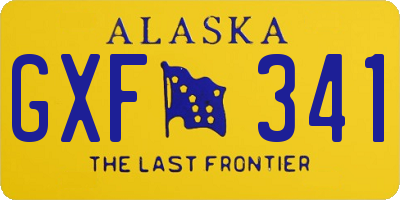 AK license plate GXF341