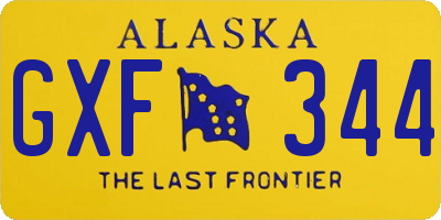 AK license plate GXF344