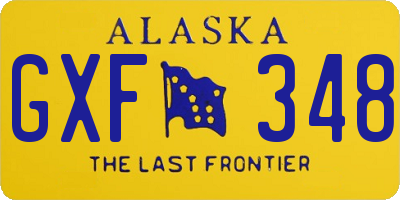 AK license plate GXF348