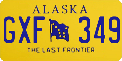 AK license plate GXF349