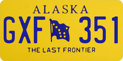 AK license plate GXF351