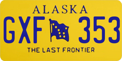 AK license plate GXF353