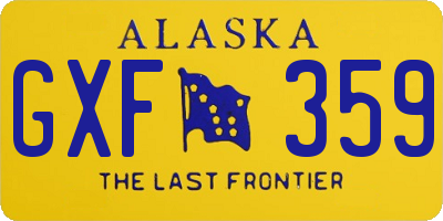 AK license plate GXF359