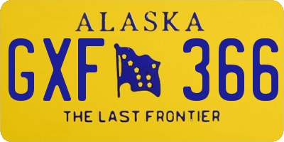 AK license plate GXF366