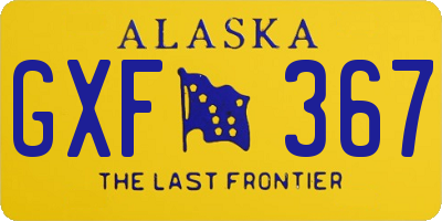 AK license plate GXF367