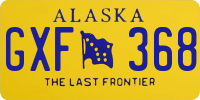 AK license plate GXF368