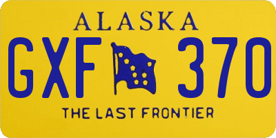 AK license plate GXF370