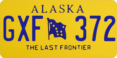 AK license plate GXF372