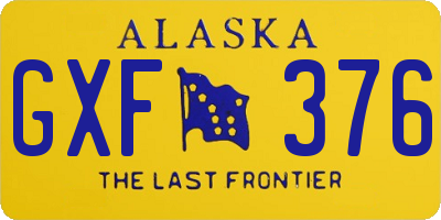 AK license plate GXF376