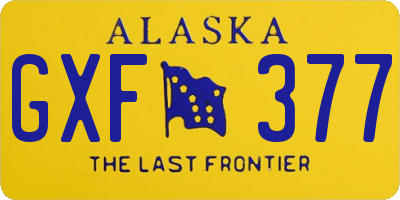 AK license plate GXF377