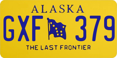 AK license plate GXF379