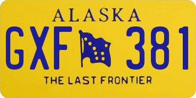 AK license plate GXF381