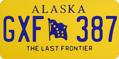 AK license plate GXF387