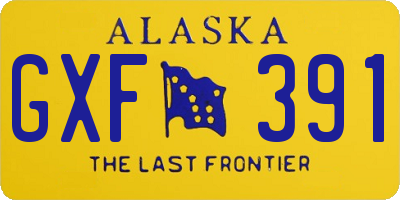 AK license plate GXF391