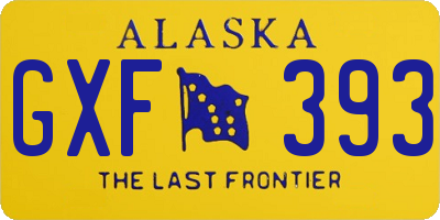 AK license plate GXF393