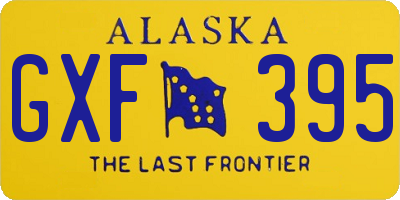 AK license plate GXF395