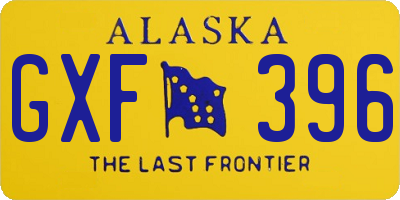 AK license plate GXF396