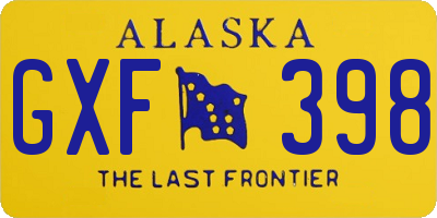 AK license plate GXF398