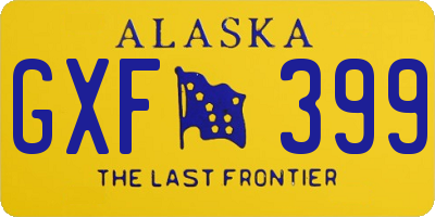 AK license plate GXF399