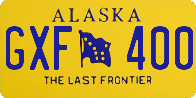 AK license plate GXF400