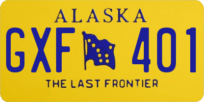 AK license plate GXF401