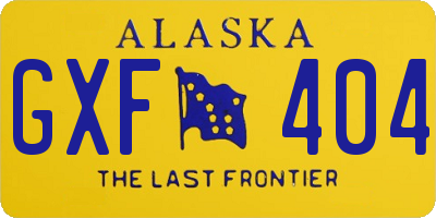 AK license plate GXF404