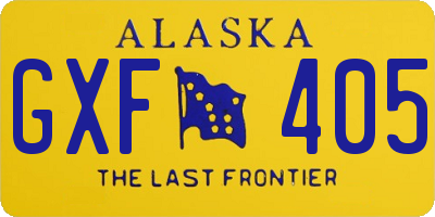 AK license plate GXF405