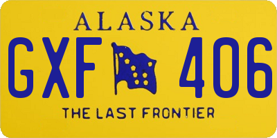 AK license plate GXF406