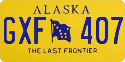 AK license plate GXF407