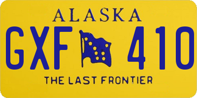 AK license plate GXF410