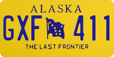 AK license plate GXF411