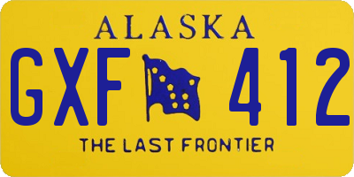 AK license plate GXF412